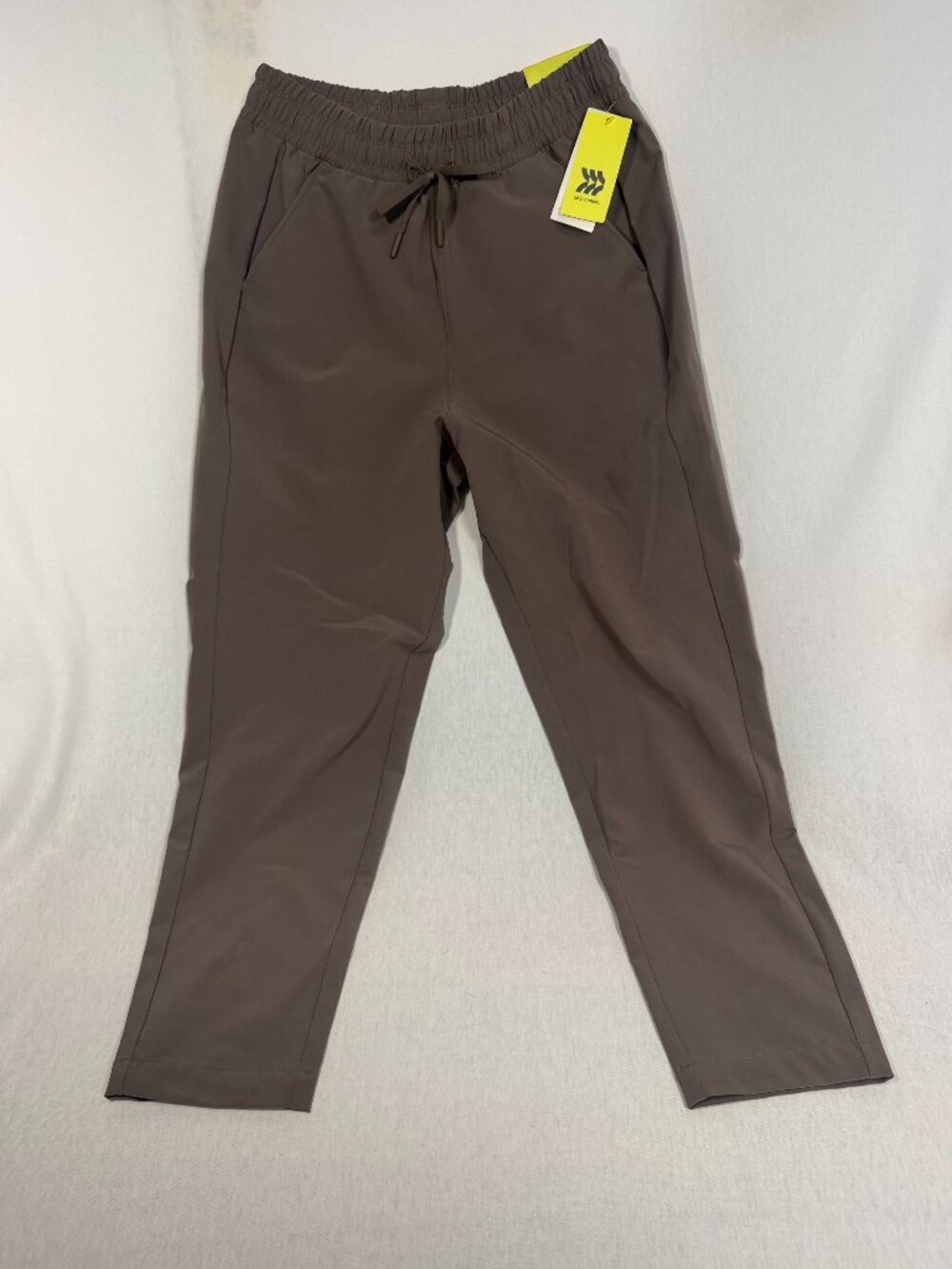 All in Motion Pants Womens Small S NWT Tapered Stretch Woven Travel UPF 50 Gray